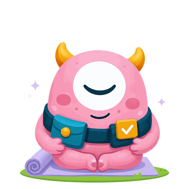 Nilo meditating on a mat